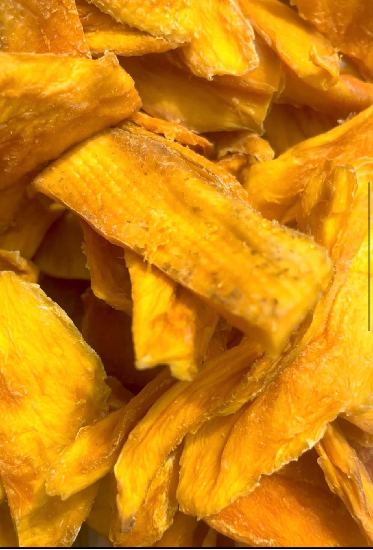 Close-up of FASO dried mango slices